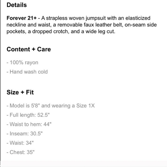 Forever 21+ Romper Size 2x - Picture 7 of 7